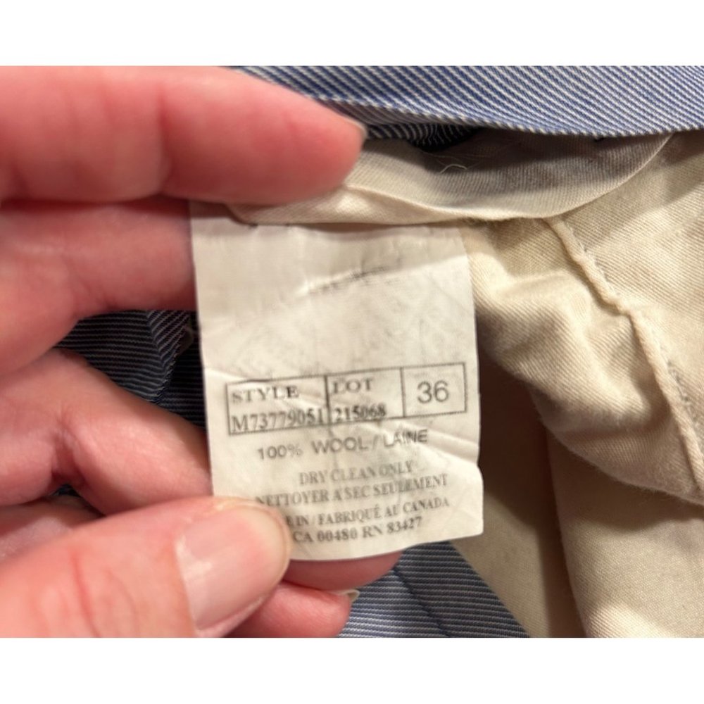 Ballin Light Gray Super 110's Wool Comfort EZE Flat Front Straight Leg Pant Size - Picture 4 of 11